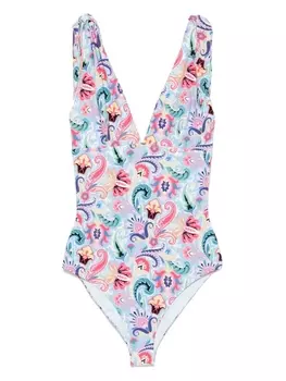 ETRO купальник с принтом пейсли, синий