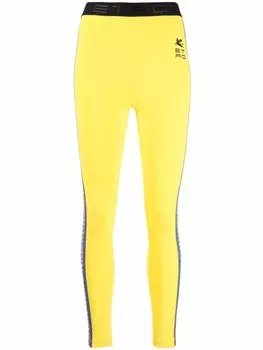 ETRO легинсы с логотипом, желтый