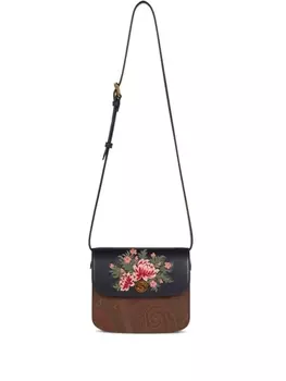 ETRO маленькая сумка через плечо Etro Essential с цветочной вышивкой, синий