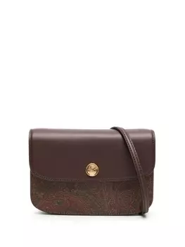 ETRO маленькая сумка-мессенджер Essential с узором пейсли, коричневый