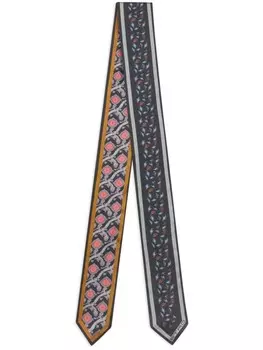 ETRO макси-шелковый шарф с принтом пейсли, черный