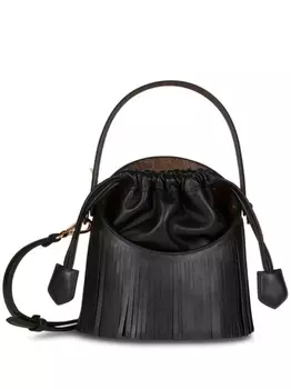 ETRO мини-сумка Saturno с бахромой, черный