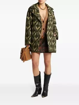 ETRO мини-юбка из искусственной кожи, коричневый