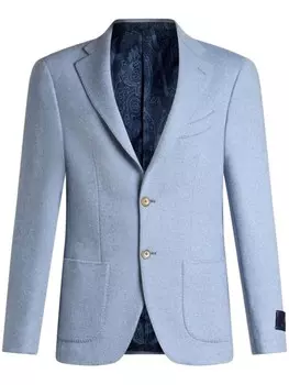 ETRO однобортный блейзер, синий
