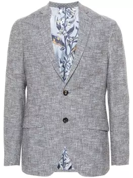 ETRO однобортный пиджак из букле, синий