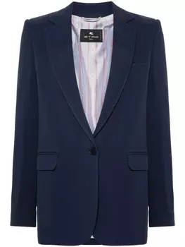 ETRO однобортный пиджак, синий