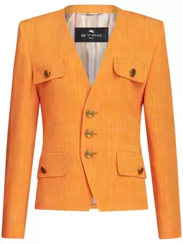 ETRO однобортный жакет, оранжевый