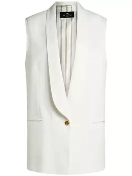 ETRO однобортный жилет, белый