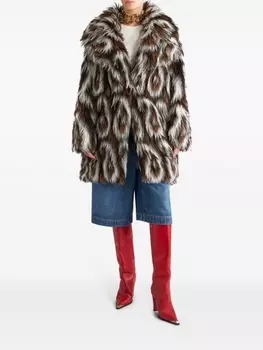 ETRO пальто с принтом пейсли, коричневый