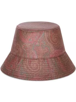 ETRO панама с принтом пейсли, коричневый