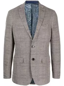 ETRO пиджак в клетку, синий