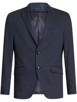 ETRO пиджак в ломаную клетку, синий