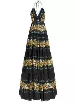 ETRO платье макси с открытой спиной, черный