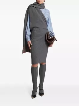 ETRO платье миди из трикотажного полотна, серый