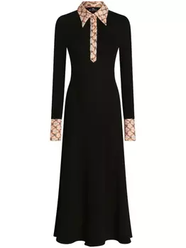 ETRO платье миди с длинными рукавами, черный