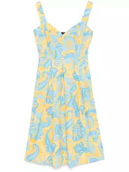 ETRO платье миди с принтом, желтый