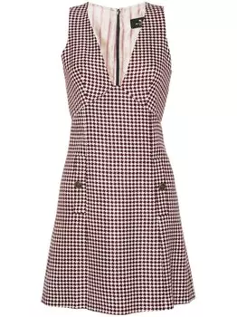 ETRO платье мини с геометричным узором, белый