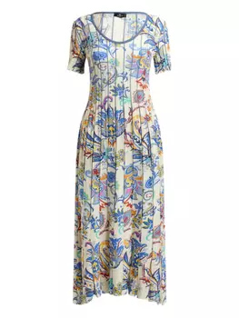 ETRO платье с принтом, нейтральный