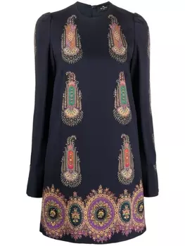 ETRO платье с принтом пейсли, синий