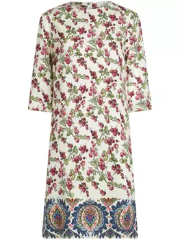 ETRO платье-трапеция длины мини с принтом, белый