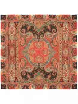 ETRO платок из смесового кашемира с принтом пейсли, красный