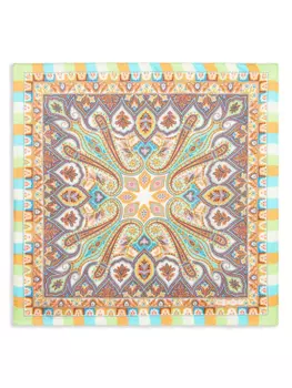 ETRO платок-паше с цветочным принтом, зеленый