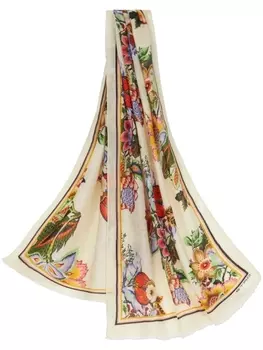 ETRO платок с цветочным принтом, нейтральный цвет