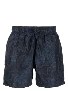 ETRO плавки-шорты с принтом пейсли, черный