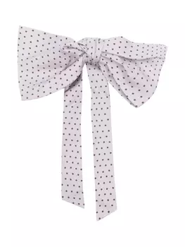 ETRO polka-dot print silk bow, нейтральный цвет