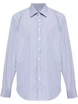 ETRO полосатая поплиновая рубашка, синий