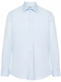 ETRO поплиновая рубашка с отложным воротником, синий