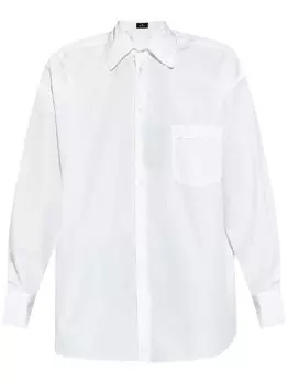 ETRO поплиновая рубашка с вышитым логотипом, белый