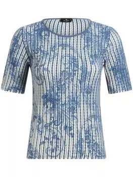 ETRO принтованный свитер, синий