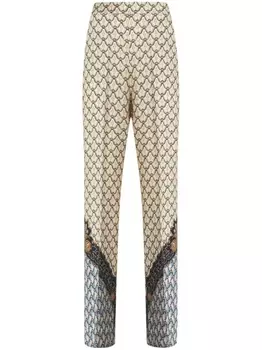 ETRO прямые брюки с графичным принтом, нейтральный цвет