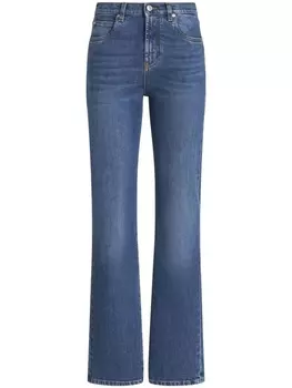 ETRO прямые джинсы с логотипом, синий