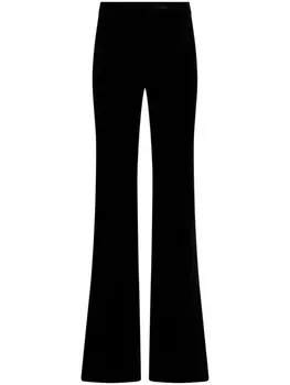 ETRO расклешенные бархатные брюки, черный
