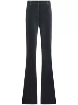 ETRO расклешенные бархатные брюки, серый