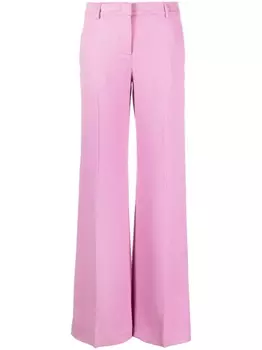 ETRO расклешенные брюки со складками, розовый