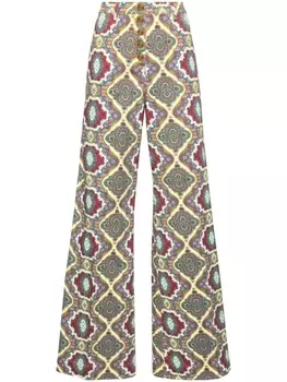 ETRO расклешенные джинсы с завышенной талией, белый