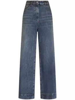 ETRO расклешенные джинсы с завышенной талией, синий
