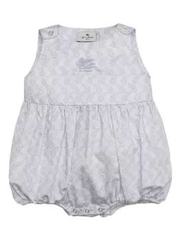 Etro ромпер с принтом Paisley, синий