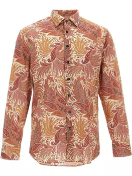 ETRO рубашка Paisley, коричневый