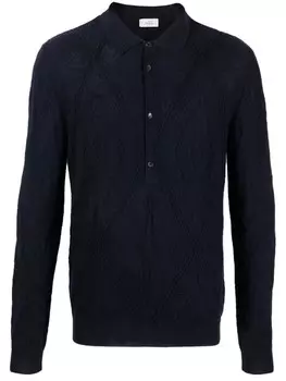 ETRO рубашка поло с длинными рукавами, синий