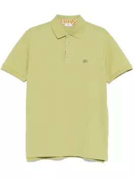 ETRO рубашка поло с логотипом, зеленый