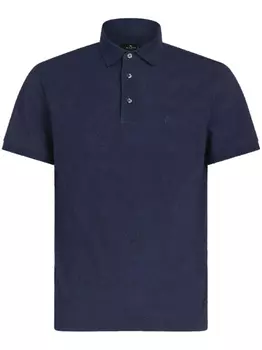 ETRO рубашка поло с принтом пейсли, синий