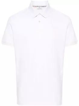 ETRO рубашка поло с вышивкой Pegaso, белый