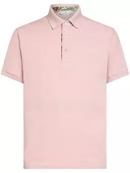 ETRO рубашка поло с вышивкой Pegaso, розовый