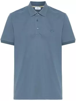 ETRO рубашка поло с вышивкой Pegaso, синий