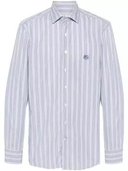 ETRO рубашка поло с вышивкой Pegaso, синий