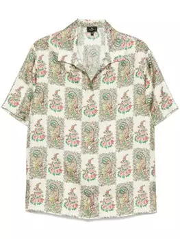 ETRO рубашка с цветочным принтом, нейтральный